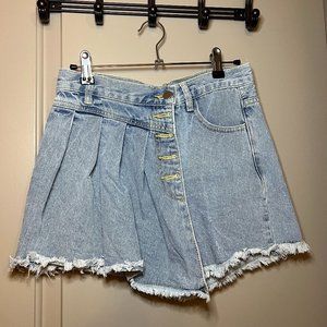 Flared Jean Skort